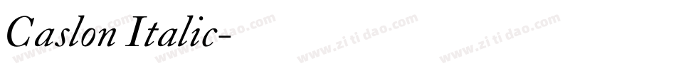 Caslon Italic字体转换